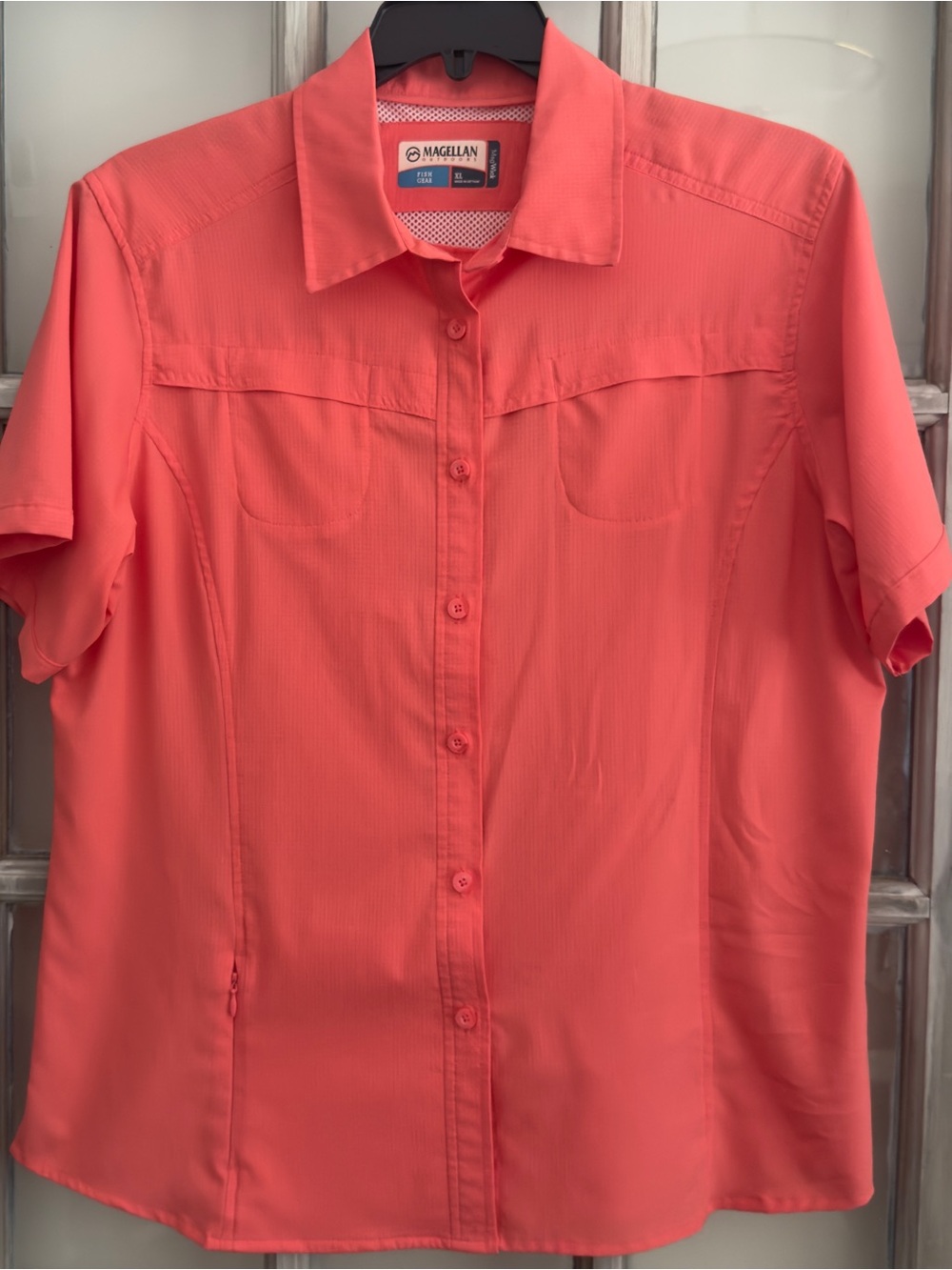 Magellan Outdoors MagWick Women’s Fishing Shirt XL Coral UPF Vented